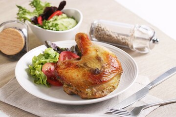 Modern Style roasted chicken with vegetables