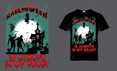 Halloween is always in my heart - t-shirt design