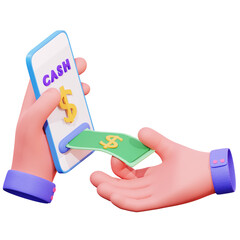 
3D Hand Gesture Finance Illustration