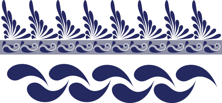 talavera art design mexican, pattern and background in color blue