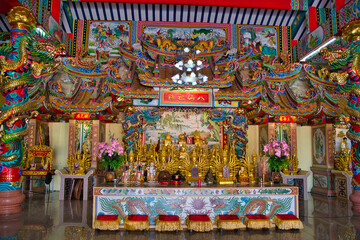 Chinesischer Shrine in Loei innen