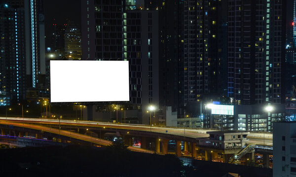 Billboard mockup outdoors