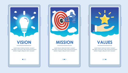 vision mission values screen app © Jira