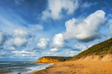 Clouds over Bells Beach, Great Ocean Road, Victoria, Australia
