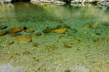 徳島県那賀町の坂州木頭川、清流