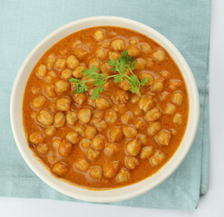 CHICKPEAS MASALA - Chole masala curry ,traditional north Indian lunch, dinner