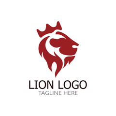 Lion King  logo vector illustration design.gold  lion king head sign concept isolated black background