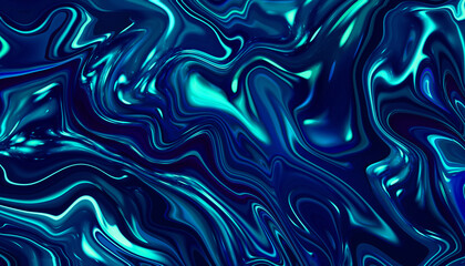 Abstract liquid blue water jelly sponge light waves futuristic motion flowing as wallpaper	