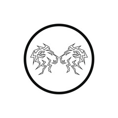 Lion King  logo vector illustration design.gold  lion king head sign concept isolated black background