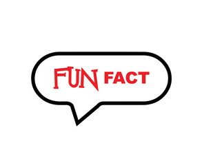 fun fact sign on white background