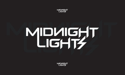 Fototapeta premium MIDNIGHT LIGHTS Letter Typhography Text , perfect for t-shirts design, clothing, hoodies, etc.