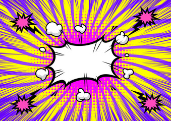 アメコミ風ポップアート吹き出し　Comic book concept speech bubble	