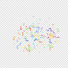 Color serpentine carnival red spiral ribbon curly