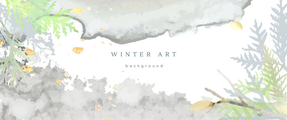 winter art watercolor season holiday texture white