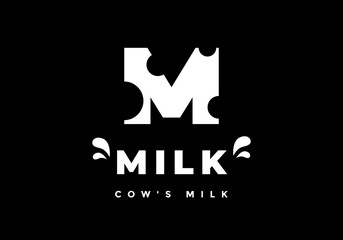 The letter M logo, suitable for cow's milk drink.
