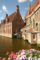 Fototapeta premium Beautiful view of the Hospital of St. John, Bruges, West Flanders, Belgium