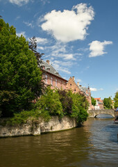 Naklejka premium Beautiful view of Bruges, West Flanders, Belgium
