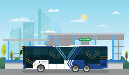 Jakarta Bus Public Transportation - TransJakarta - Vehicle Bus