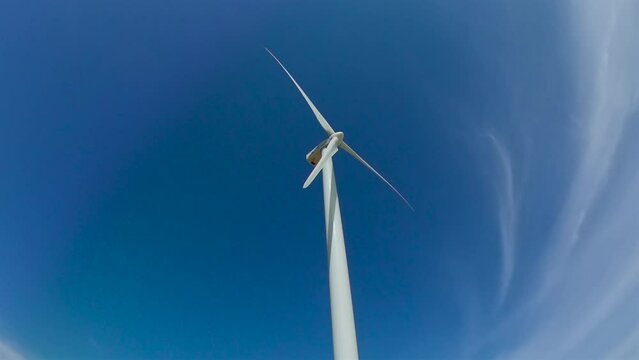 Wind turbines producing clean sustainable energy, clean energy future. Sri Lanka. Wind Power Station.