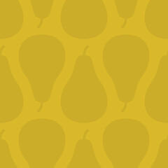 Pears seamless pattern trendy design flat simple beautiful background vector illustration.