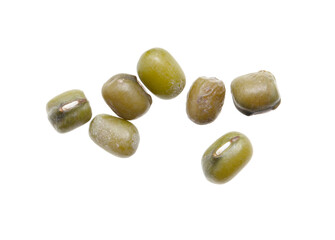 Mung beans isolated on white background.