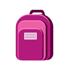 Back to school. School backpack on a transparent background, vector graphics. Education banner design