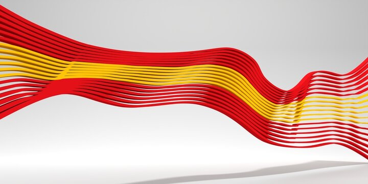 Waved flag of Karlsruhe. Travel and politic concept. 3D render