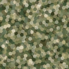Texture military olive green and tan colors forest camouflage seamless pattern