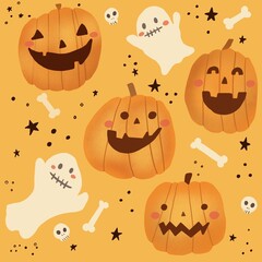 halloween seamless pattern