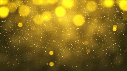 Yellow Glittering Bokeh Background