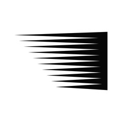 Speed lines vector isolated on white background. Easily editable vector png.
