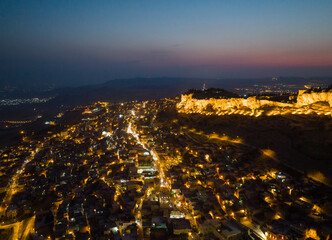 Fototapeta na wymiar Old Town Mardin City Drone Photo, Southeastern Anatolia Region Mardin, Turkey