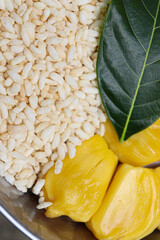 jackfruit cloves with puffed rice