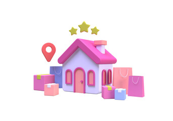 house for sale real estate concept illustration Landing page template for business idea concept background