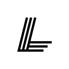 modern monogram letter L logo design