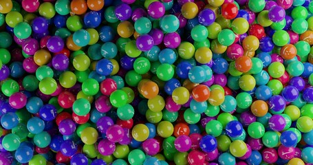 background of balls with smiley faces