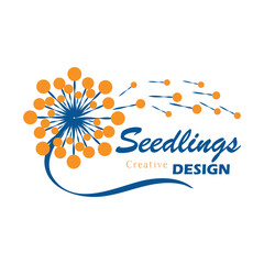 Fototapeta na wymiar Dandelion flower logo vector template design