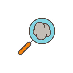 Magnifying Glass with Dust vector concept modern icon