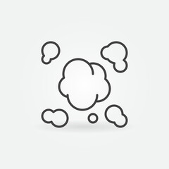 Dust or Smog vector thin line concept icon or sign