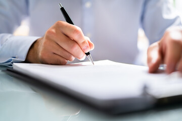 Lawyer Signing Business Contract Legal Document