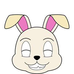 兎の顔のイラスト
