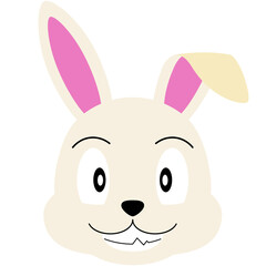 Obraz premium 兎の顔のイラスト