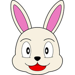 Obraz premium 兎の顔のイラスト