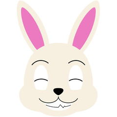 兎の顔のイラスト