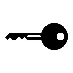 key vector glyph icon isolated on white background. key stock vector icon for web, mobile app and ui design