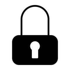padlock vector glyph icon isolated on white background. padlock stock vector icon for web, mobile app and ui design