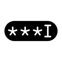 Obraz premium passcode vector glyph icon isolated on white background. passcode stock vector icon for web, mobile app and ui design