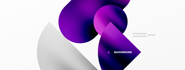 Fototapeta premium Circle geometric background. Metallic color shiny circles and round shapes. Vector Illustration For Wallpaper, Banner, Background, Card, Book Illustration, landing page