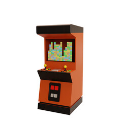 arcade machine illustration 3d
