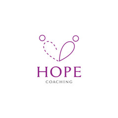 love human empathy  logo design.heart hope concept minimalist concept 